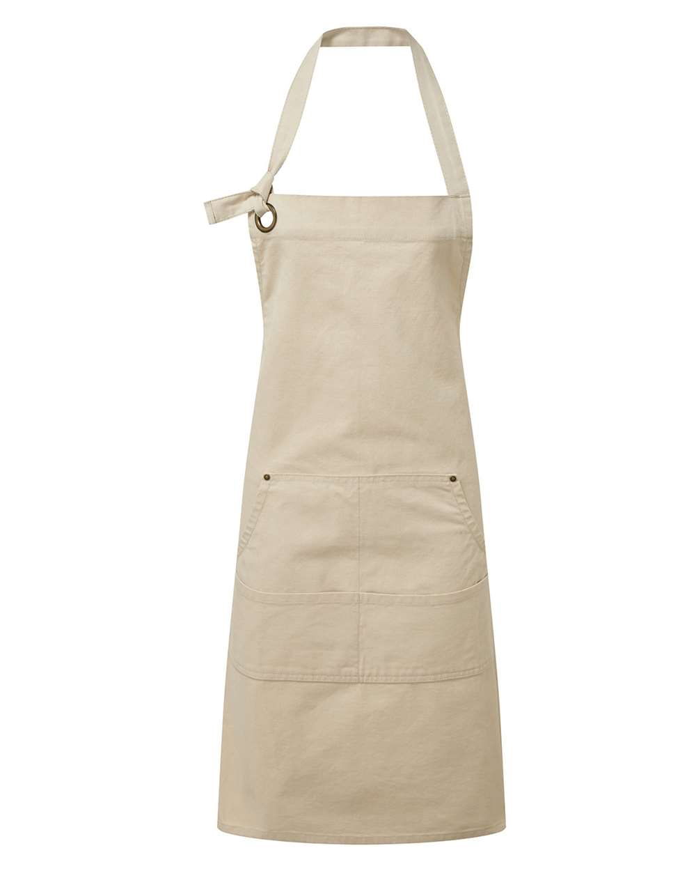 Calibre Heavy Canvas Apron with Pocket - Front - B391A1100 - Natural