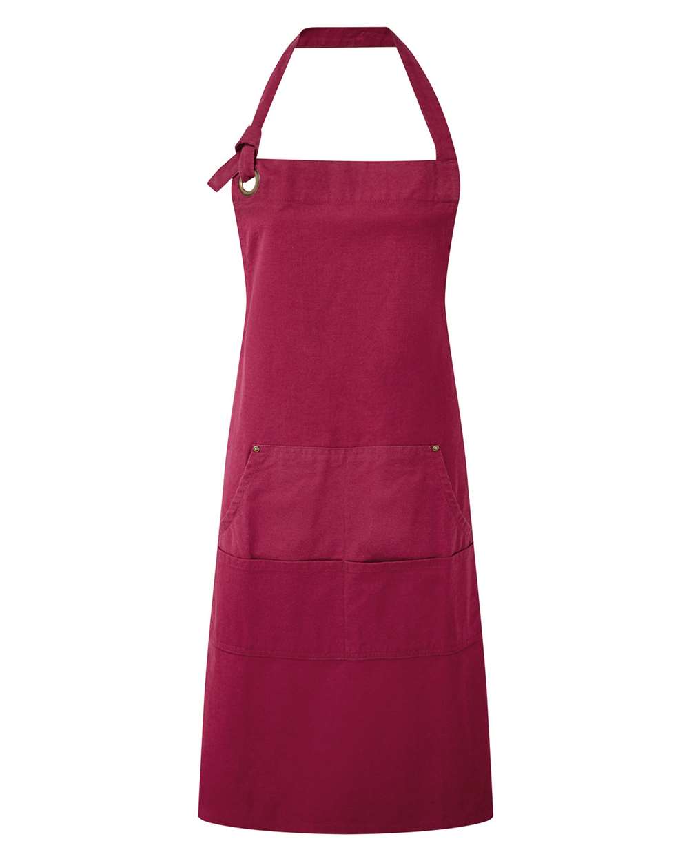 Calibre Heavy Canvas Apron with Pocket - Front - B391A1530 - Burgundy
