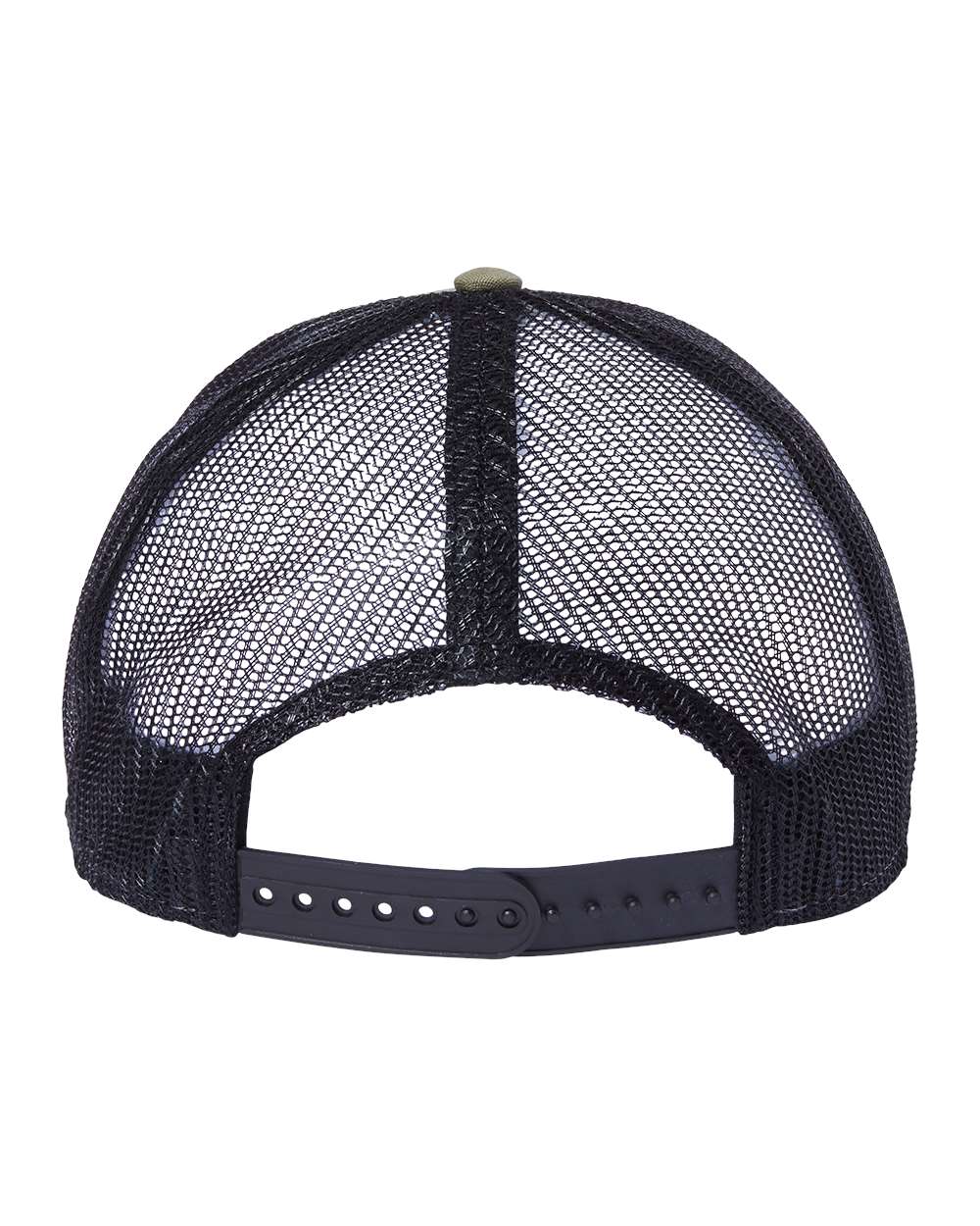 Sustainable Recy Three Trucker Cap - Back - B79295540 - Olive/ Black