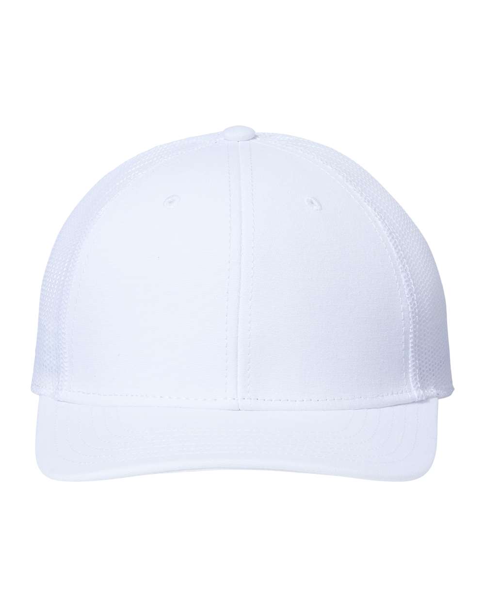Sustainable Recy Three Trucker Cap - Front - B79295000 - White/ White