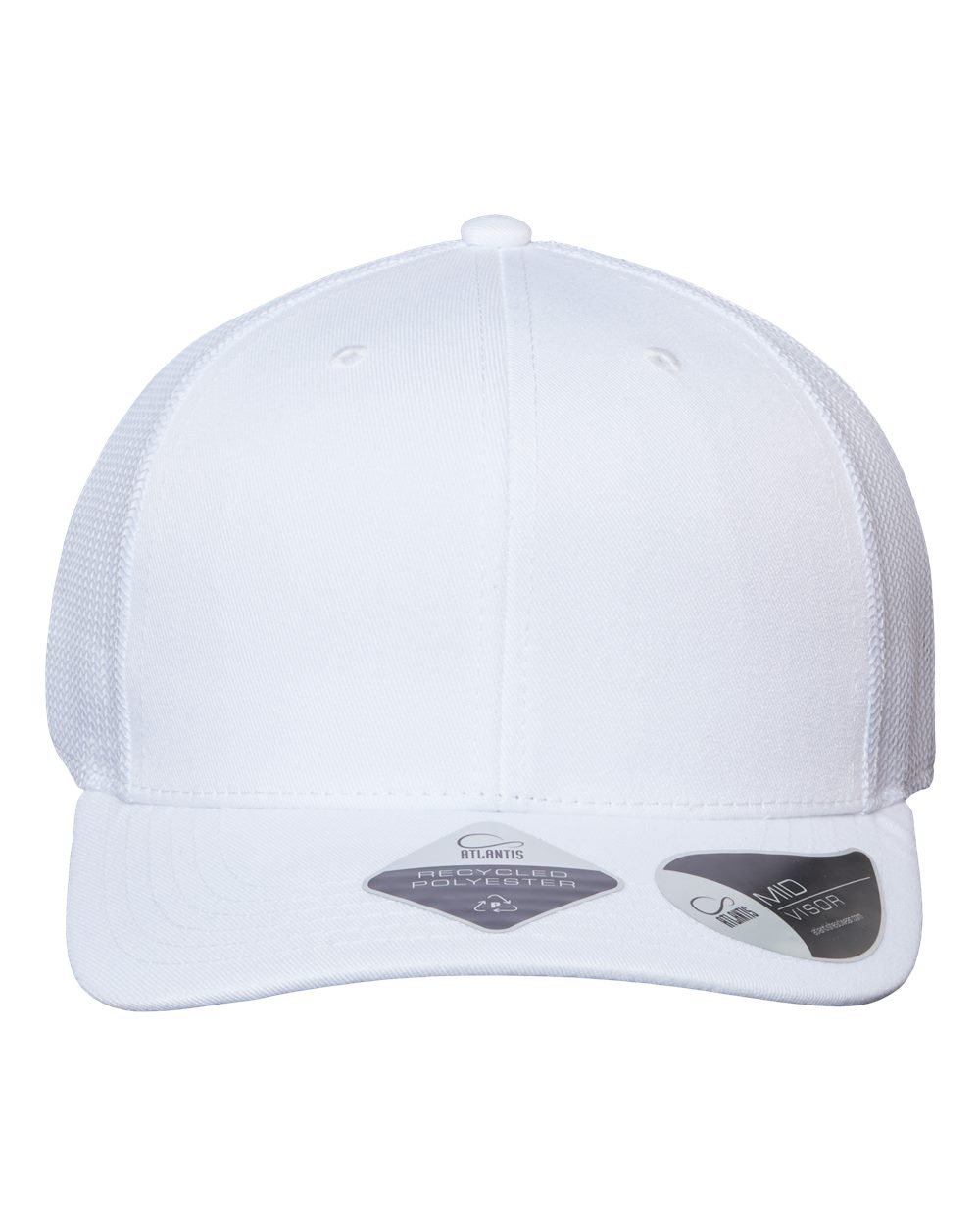 Sustainable Trucker Cap - Front - B97995000 - White/ White