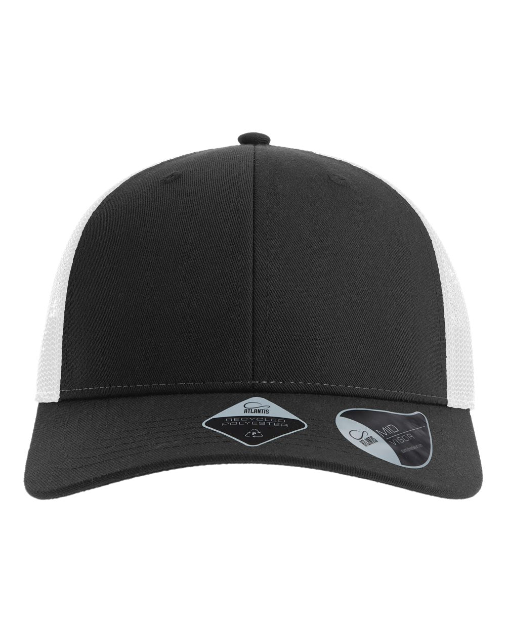 Sustainable Trucker Cap - Front - B97995520 - Black/ White