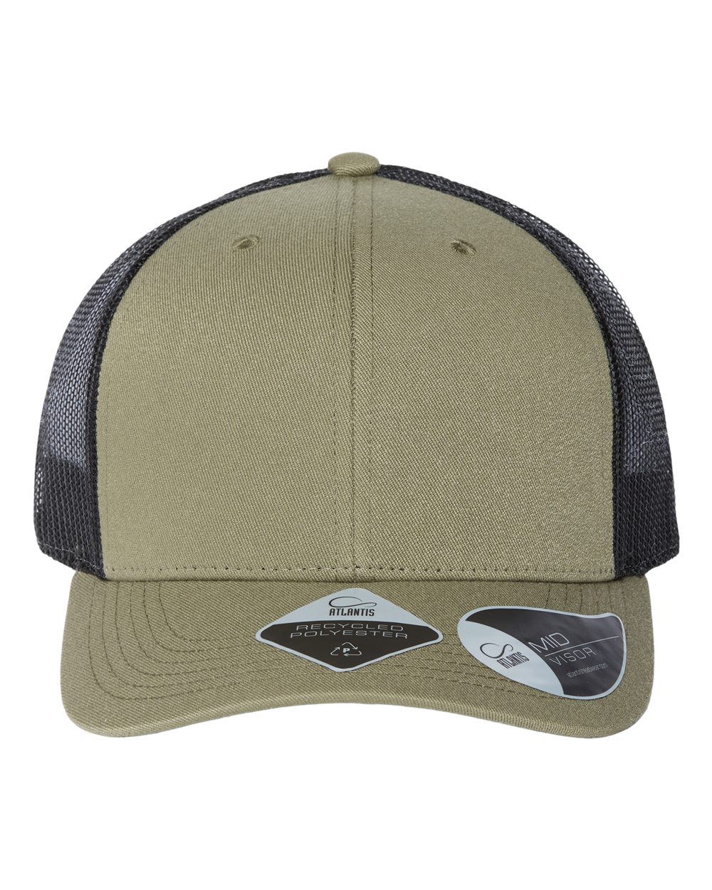 Sustainable Trucker Cap - Front - B97995540 - Olive/ Black