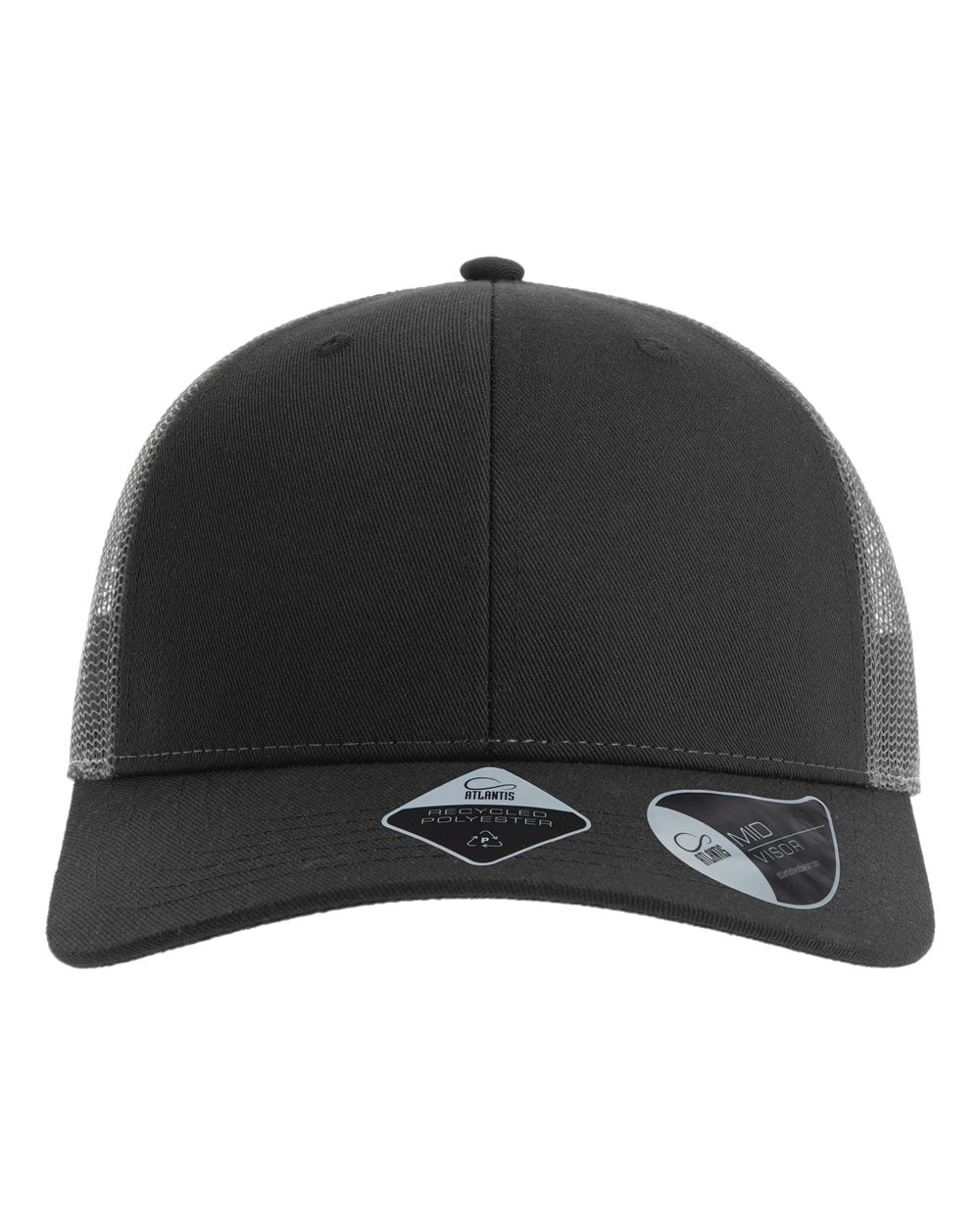 Sustainable Trucker Cap - Front - B97995580 - Black/ Dark Grey
