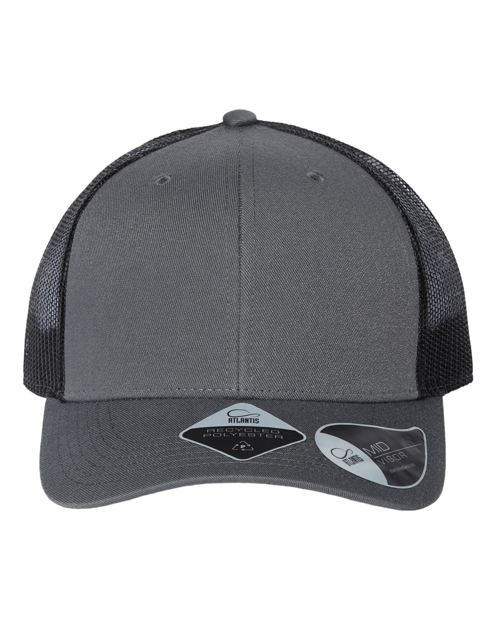 Sustainable Trucker Cap - Front - B97995590 - Dark Grey/ Black
