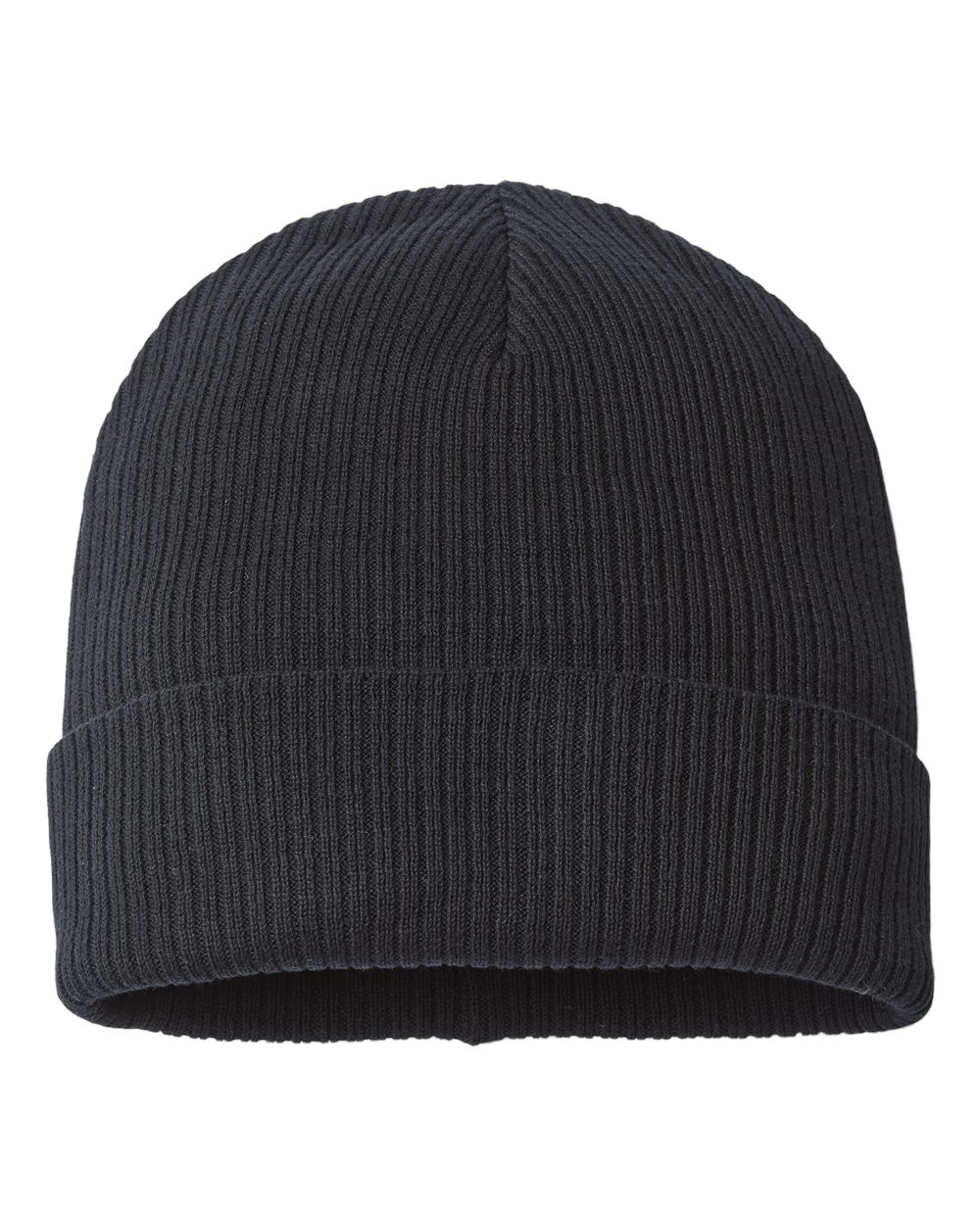 Sustainable Cuffed Beanie - Back - B02795500 - Black