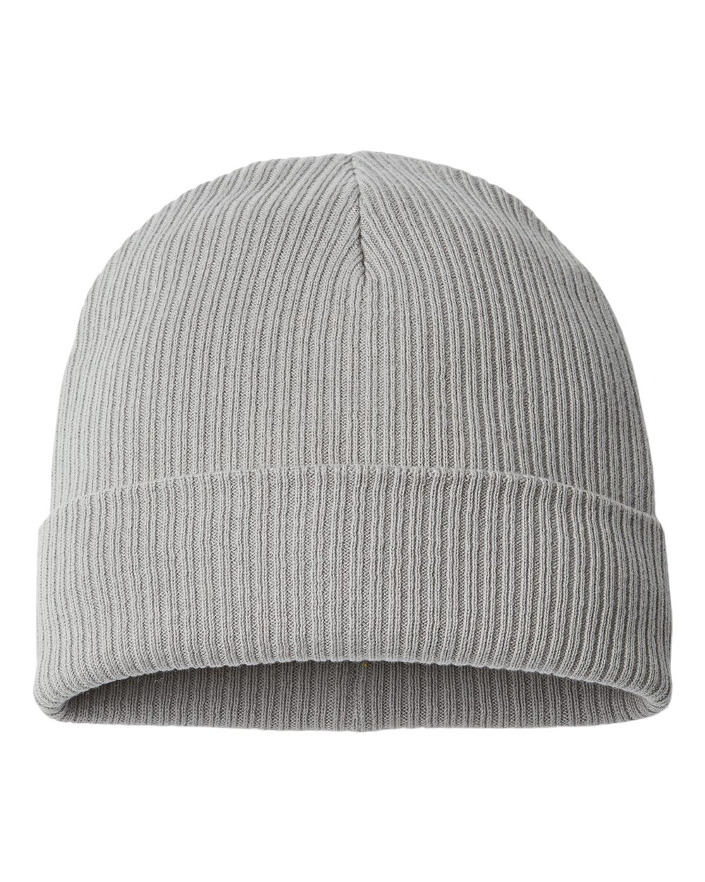 Sustainable Cuffed Beanie - Front - B02795090 - Light Grey