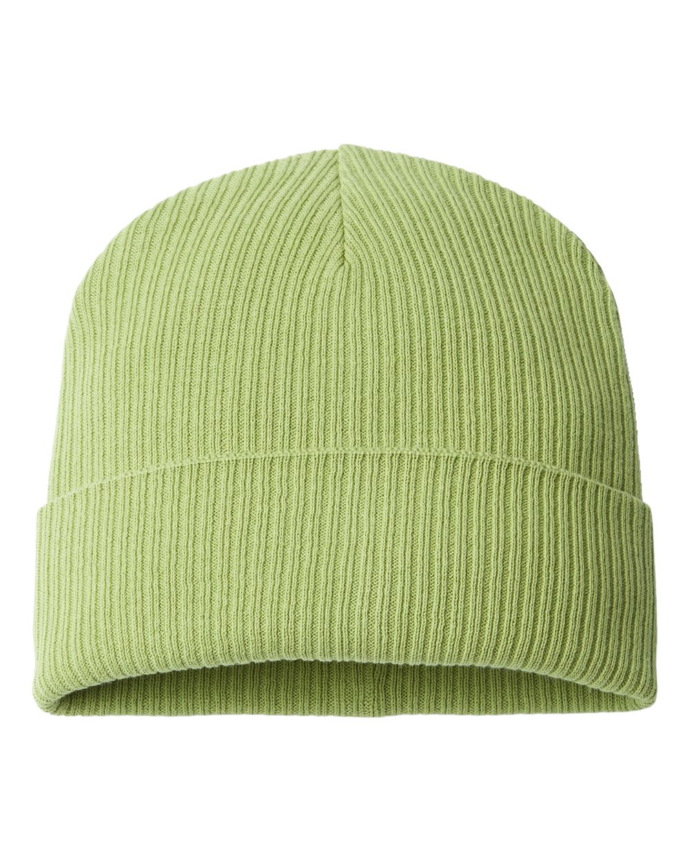 Sustainable Cuffed Beanie - Front - B02795540 - Leaf Green