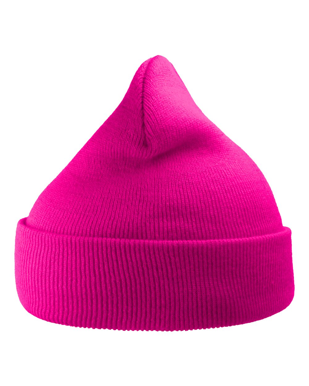 Sustainable 12" Knit Beanie - Back - B20695110 - Fuchsia Pink