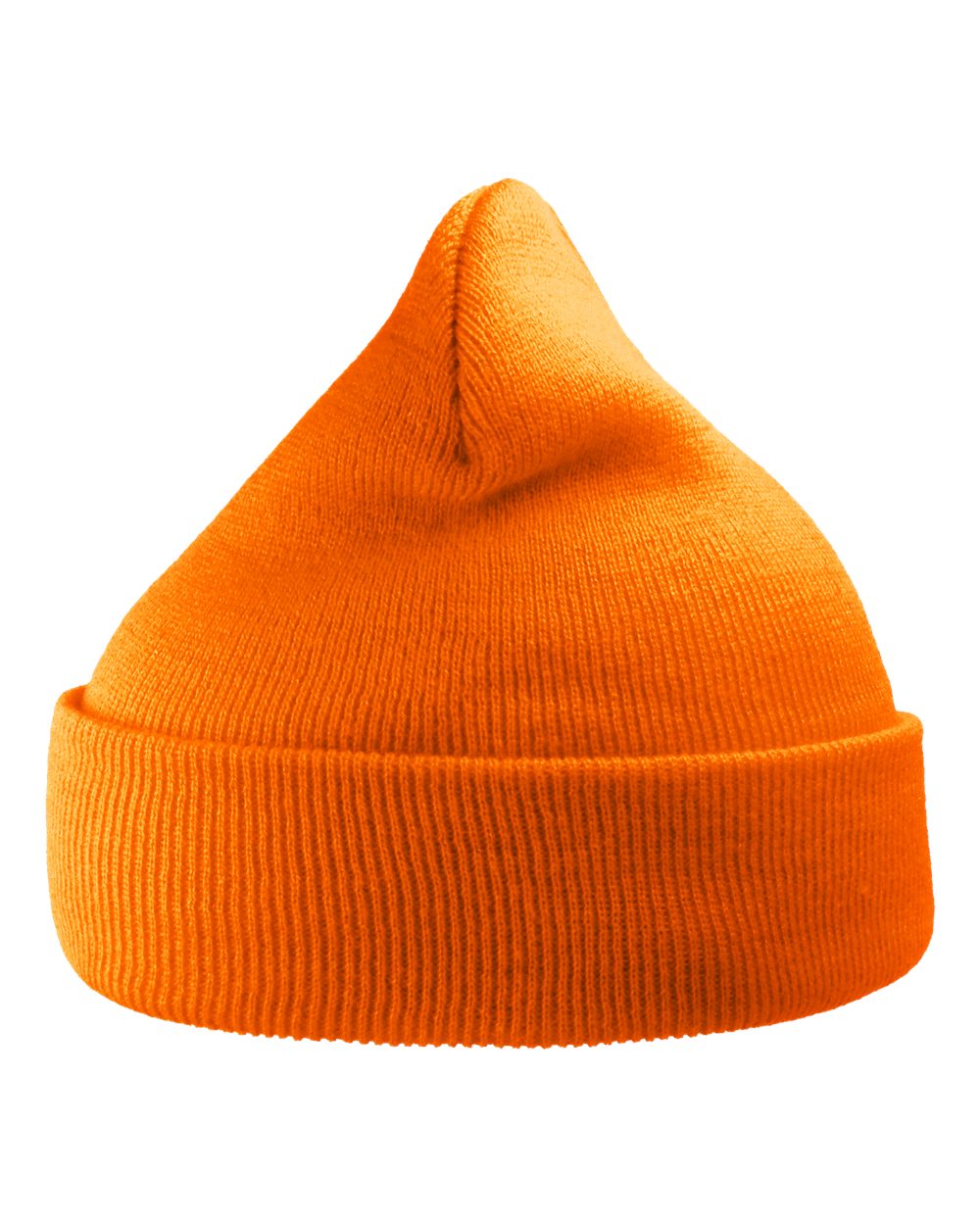 Sustainable 12" Knit Beanie - Back - B20695660 - Orange Fluorescent