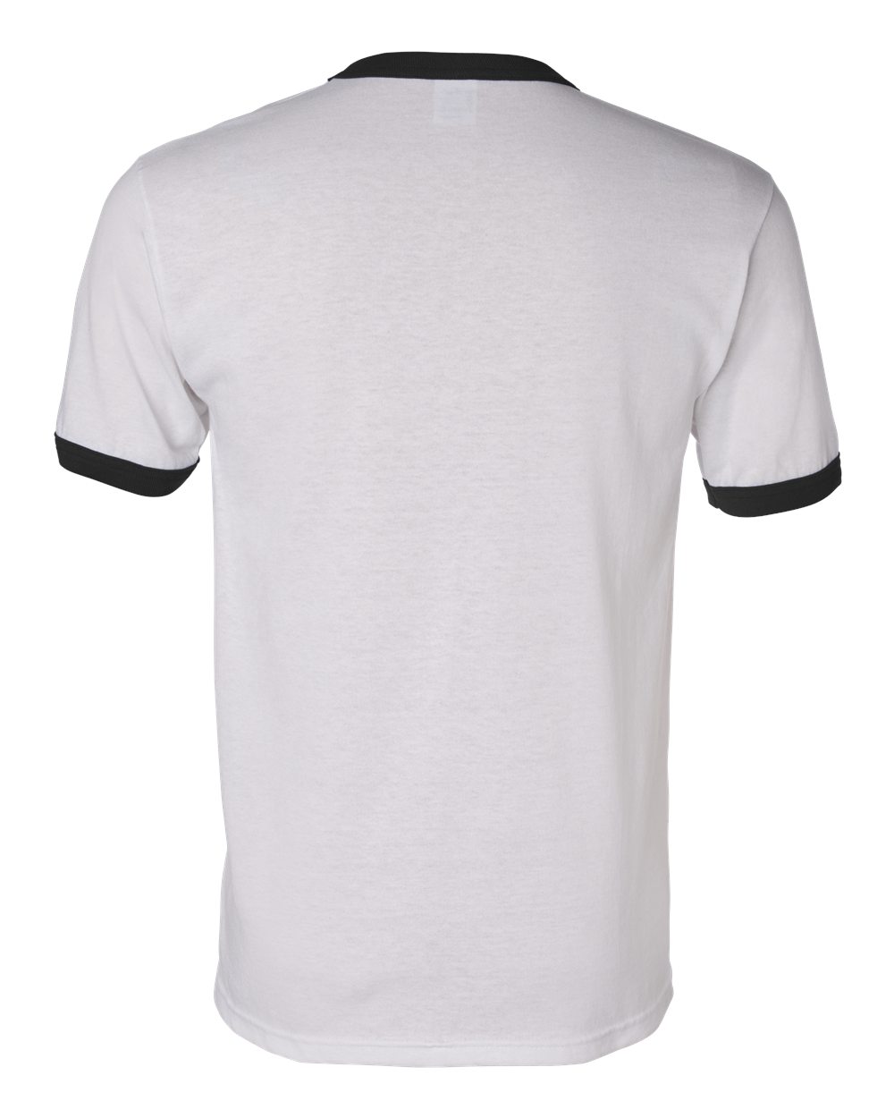 Unisex 50/50 Ringer T-Shirt - Back - B01334503 - White/ Black