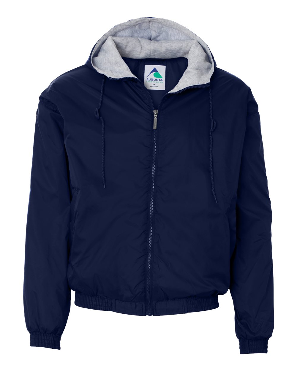 Unisex Fleece Lined Hooded Jacket - Front - B62334653 - Navy