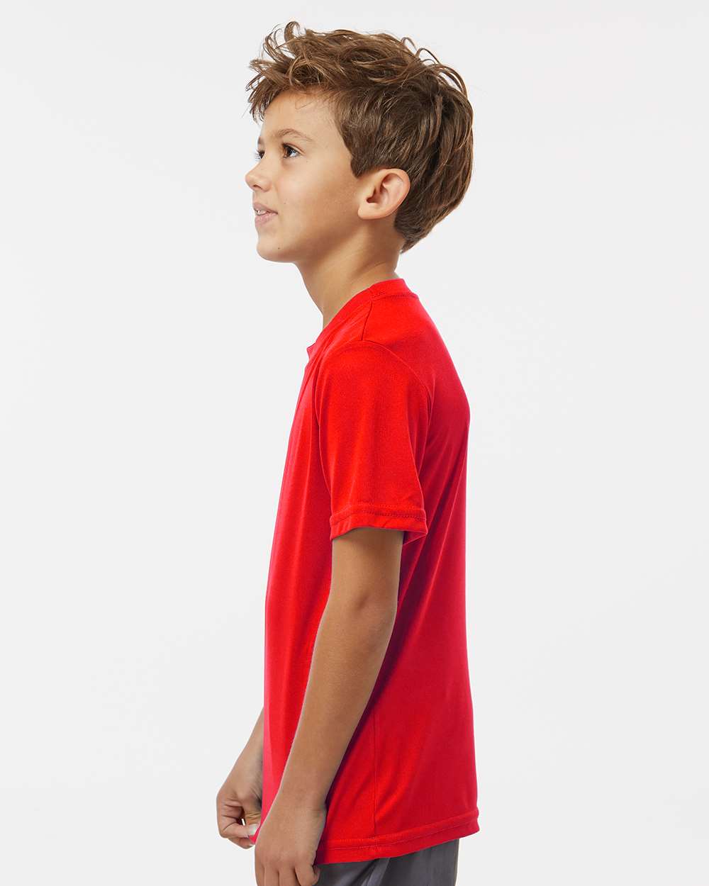 Youth Nexgen Performance T-Shirt - OnModelSide - B60234712 - Scarlet