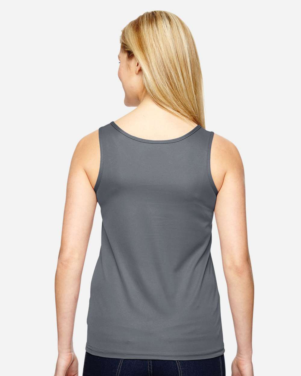 Women's Training Tank Top - OnModelBack - B41834132 - Graphite