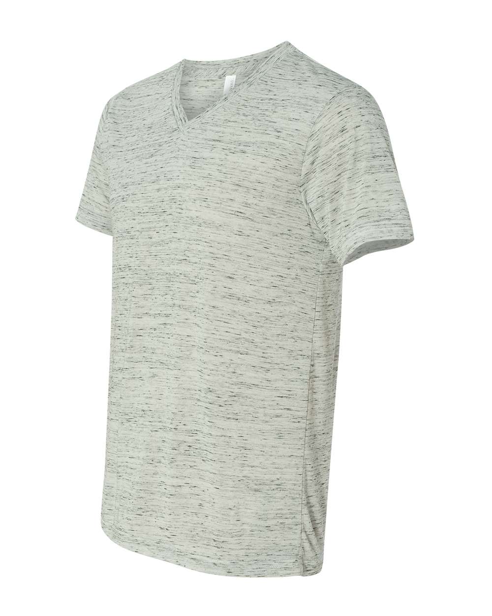 Unisex Textured Jersey V-Neck Tee - DirectSide - B03406012 - White Marble