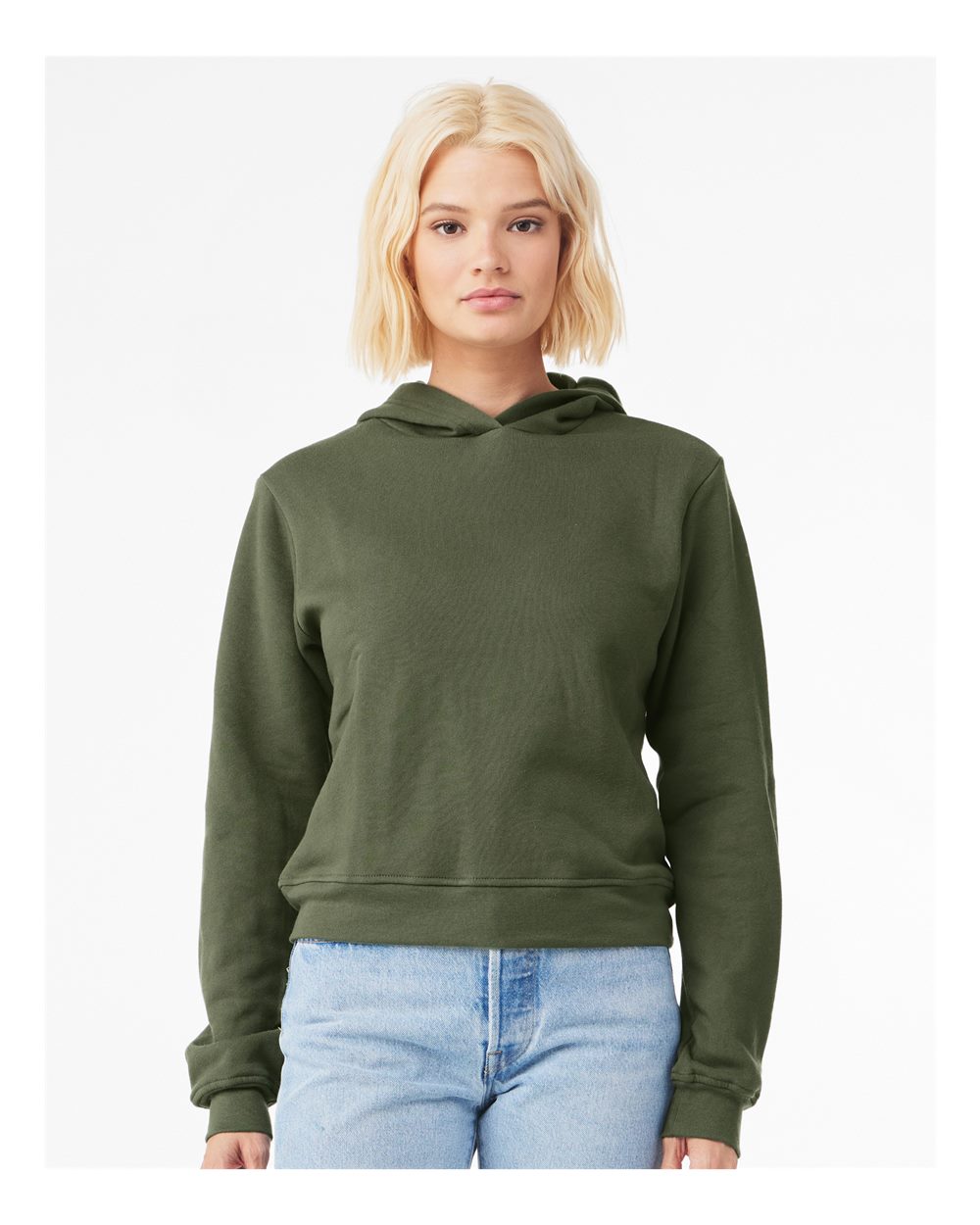 Women's Classic Hoodie - OnModelFront - B60106063 - Military Green