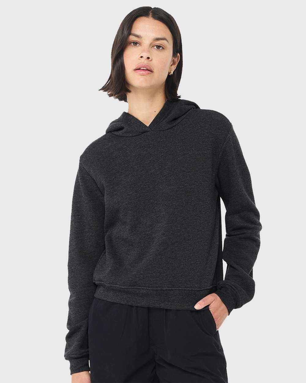 Women's Classic Hoodie - OnModelFront - B60106093 - Dark Grey Heather