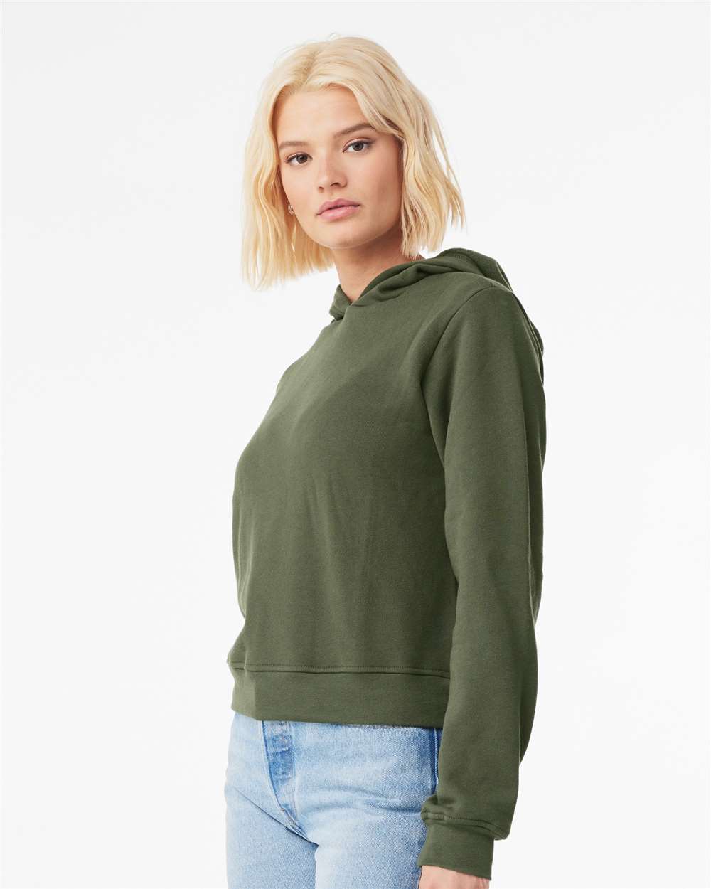 Women's Classic Hoodie - OnModelSide - B60106063 - Military Green