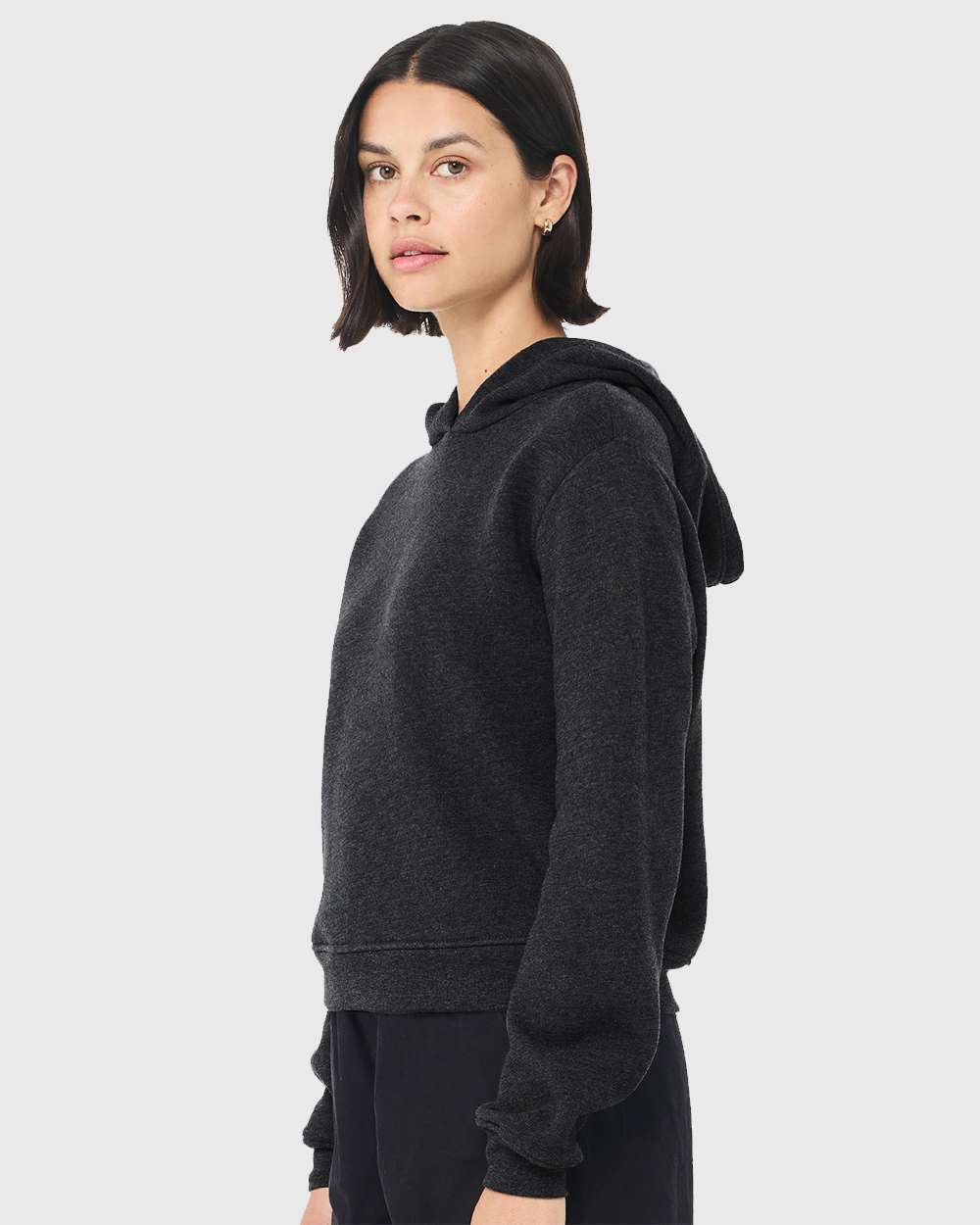 Women's Classic Hoodie - OnModelSide - B60106093 - Dark Grey Heather