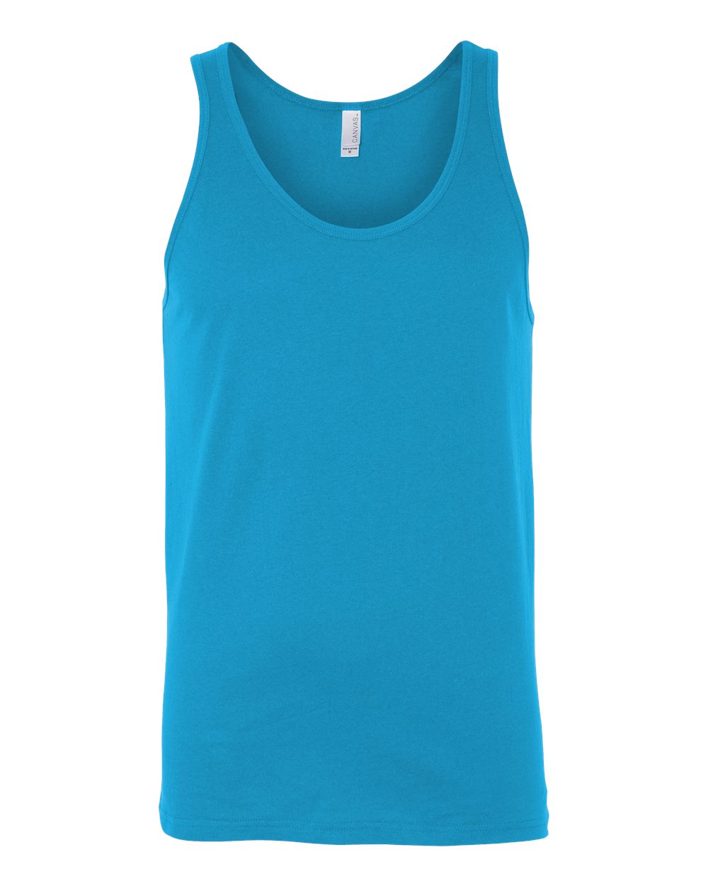 Unisex Heather CVC Tank - Front - B00006062 - Neon Blue