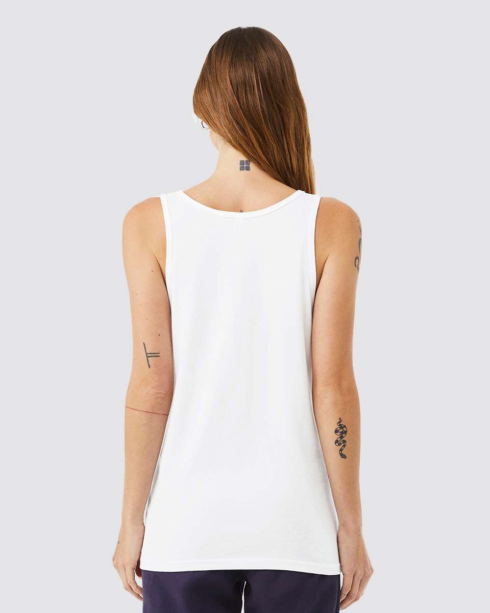 Unisex Triblend Tank - OnModelBack - B04206102 - Solid White Triblend