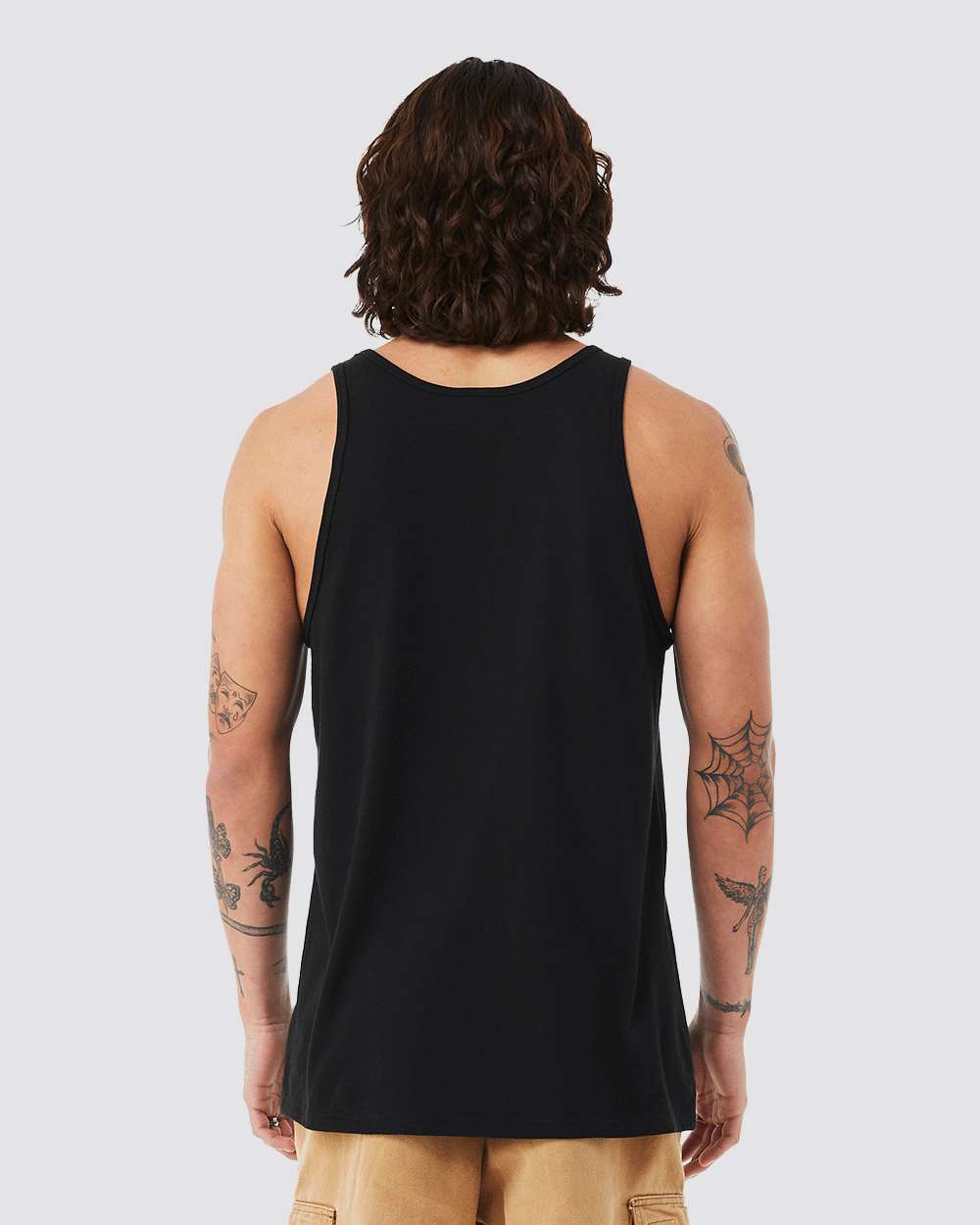 Unisex Triblend Tank - OnModelBack - B04206502 - Solid Black Triblend