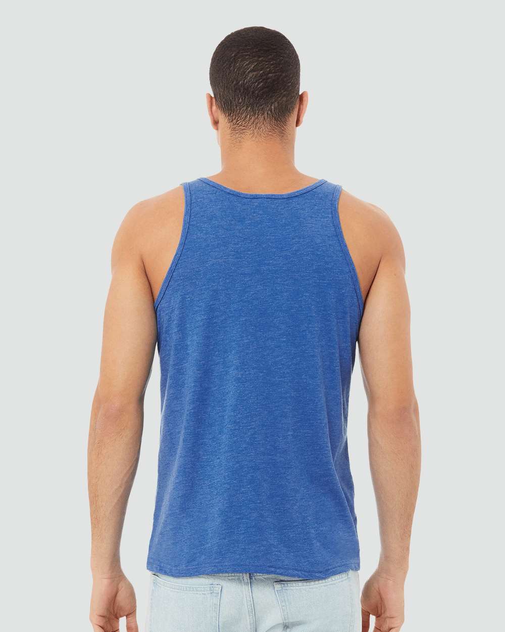Unisex Triblend Tank - OnModelBack - B04206752 - True Royal Triblend