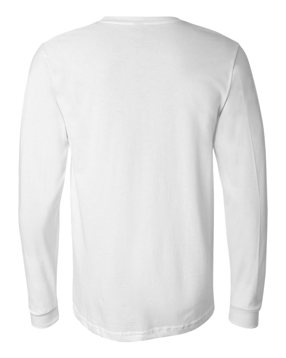 Unisex Jersey Long Sleeve Tee - Back - B05606002 - White