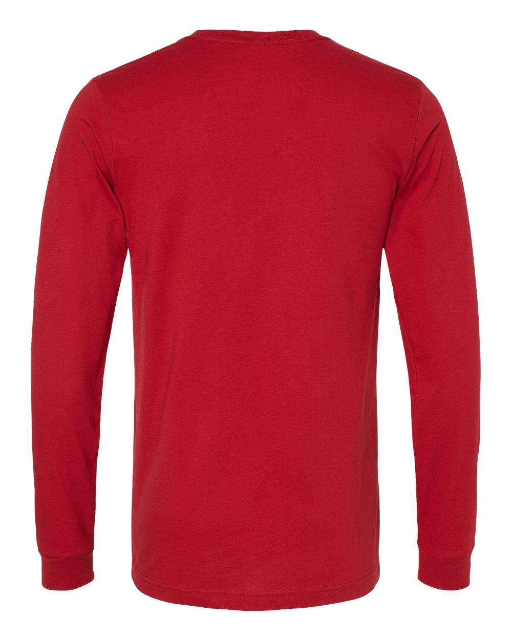 Unisex Jersey Long Sleeve Tee - Back - B05606042 - Canvas Red