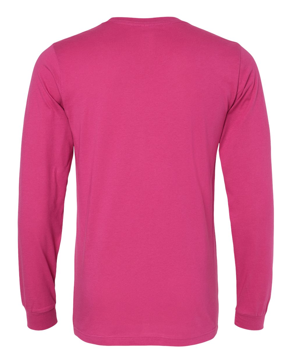 Unisex Jersey Long Sleeve Tee - Back - B05606112 - Berry
