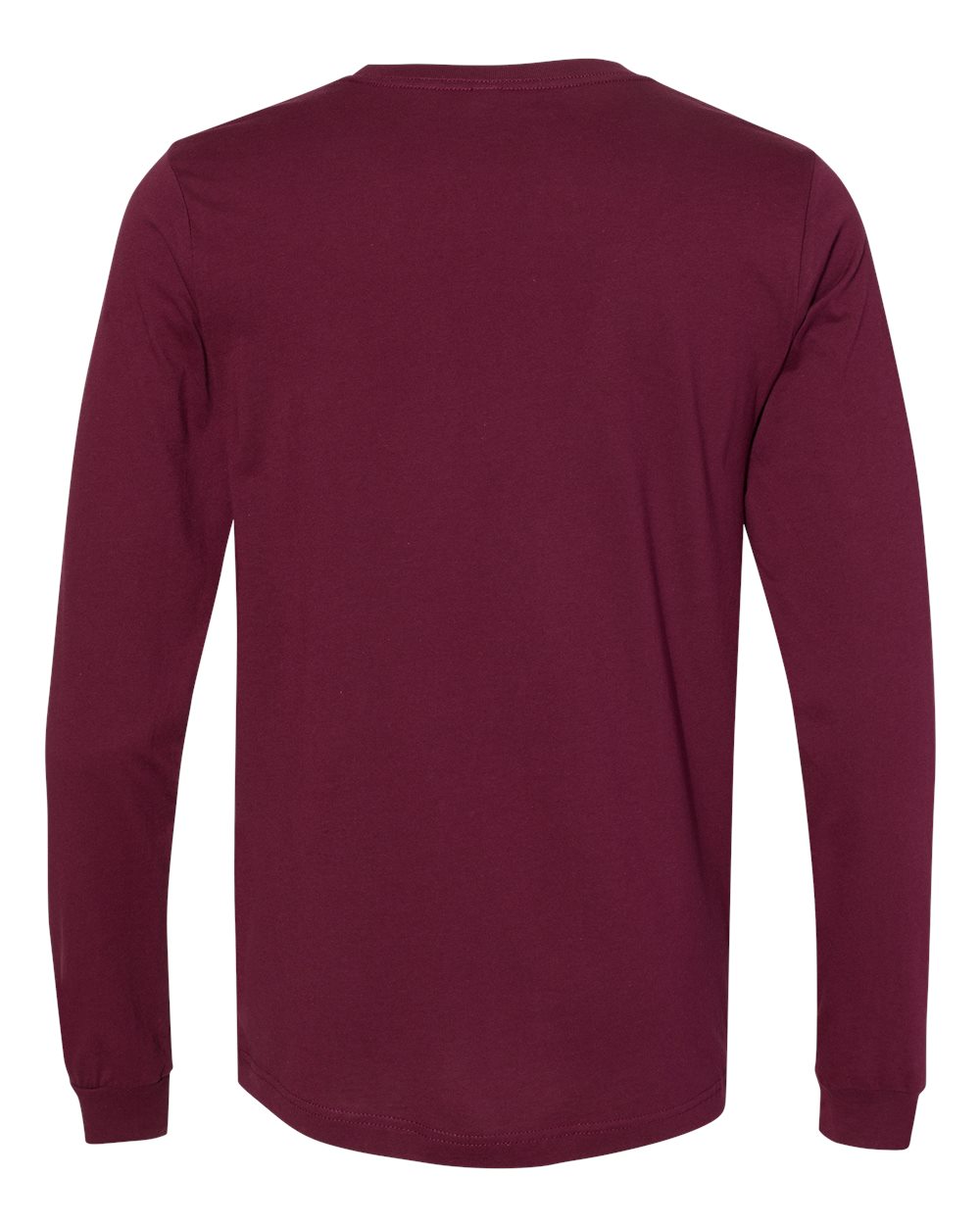 Unisex Jersey Long Sleeve Tee - Back - B05606152 - Maroon