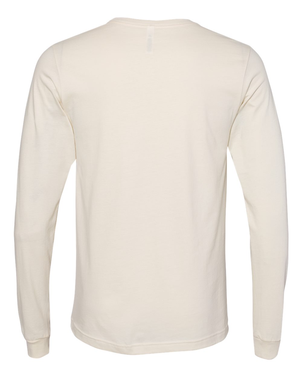 Unisex Jersey Long Sleeve Tee - Back - B05606242 - Natural