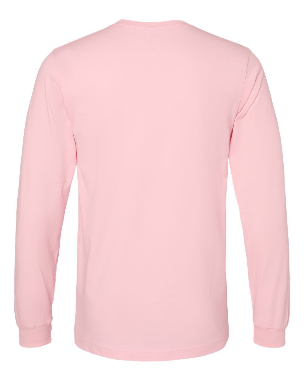 Unisex Jersey Long Sleeve Tee - Back - B05606352 - Pink