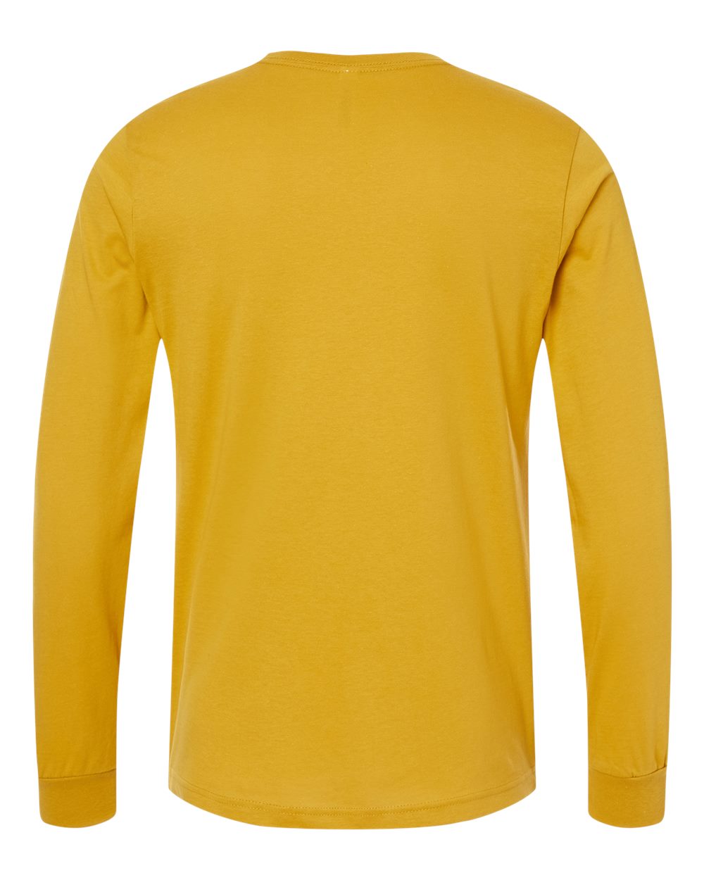 Unisex Jersey Long Sleeve Tee - Back - B05606462 - Mustard