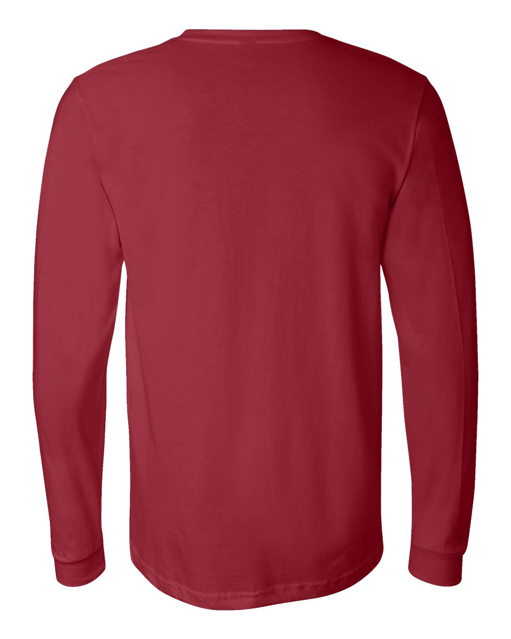 Unisex Jersey Long Sleeve Tee - Back - B05606522 - Cardinal