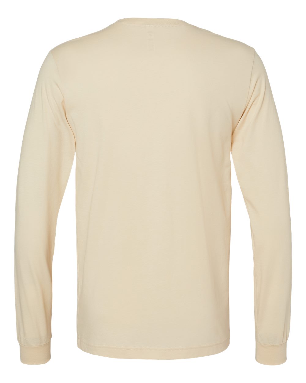 Unisex Jersey Long Sleeve Tee - Back - B05606552 - Soft Cream