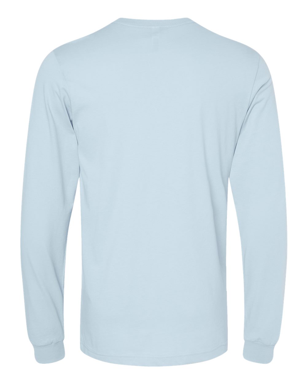 Unisex Jersey Long Sleeve Tee - Back - B05606582 - Baby Blue