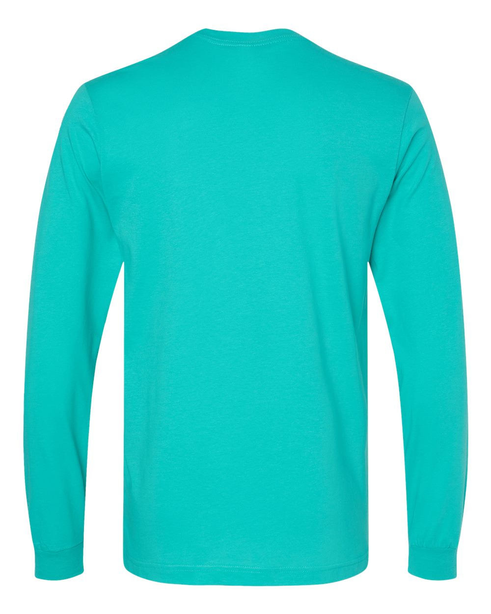 Unisex Jersey Long Sleeve Tee - Back - B05606772 - Teal