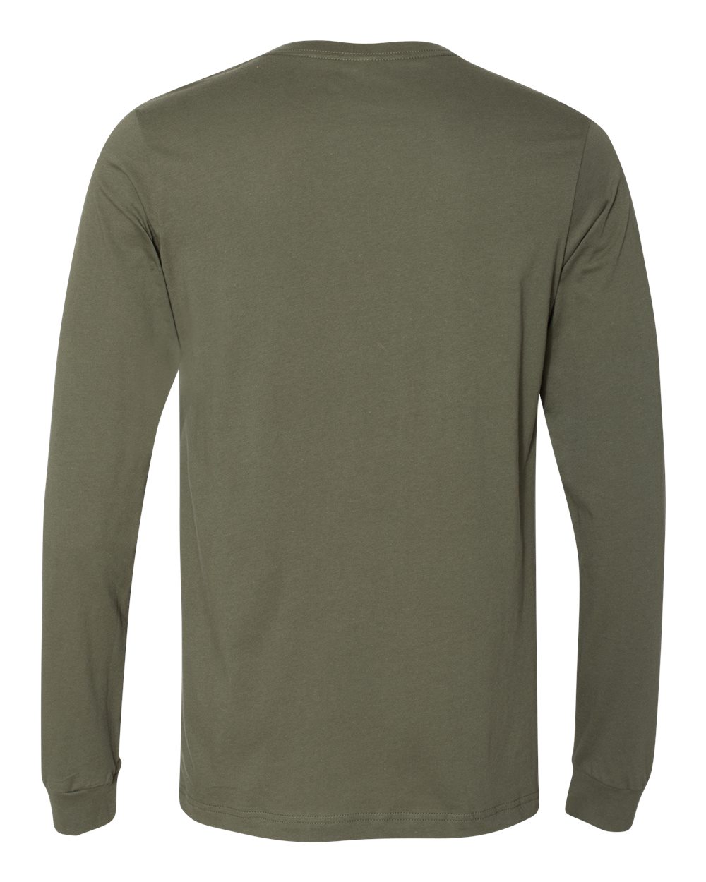 Unisex Jersey Long Sleeve Tee - Back - B05606912 - Military Green