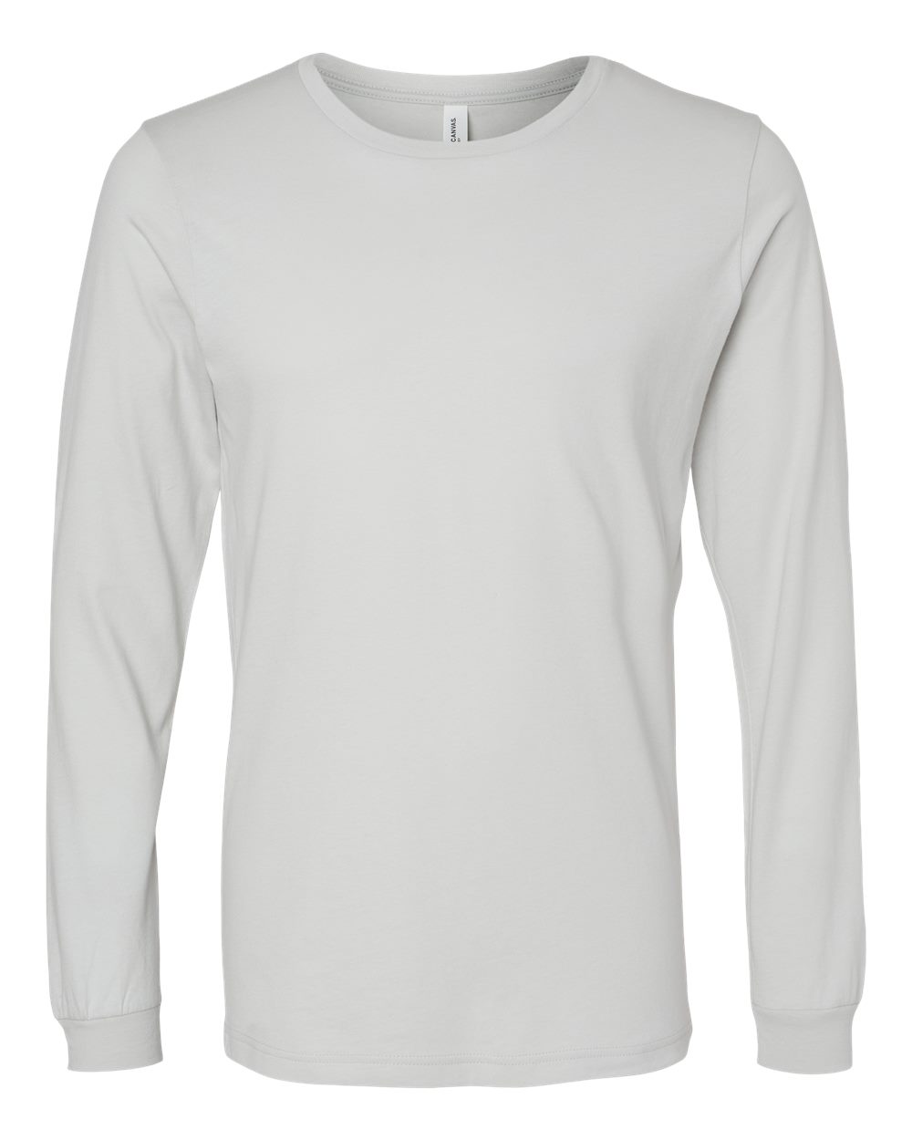 Unisex Jersey Long Sleeve Tee - Front - B05606032 - Silver