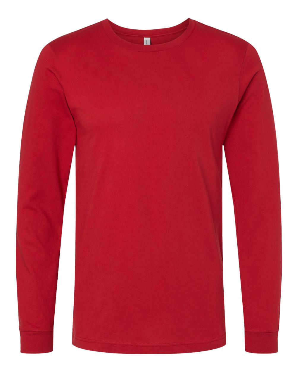 Unisex Jersey Long Sleeve Tee - Front - B05606042 - Canvas Red