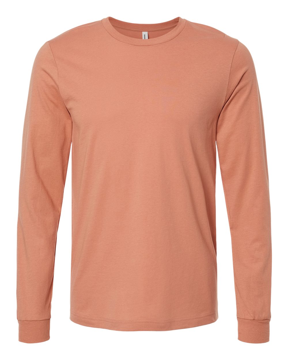 Unisex Jersey Long Sleeve Tee - Front - B05606062 - Terracotta