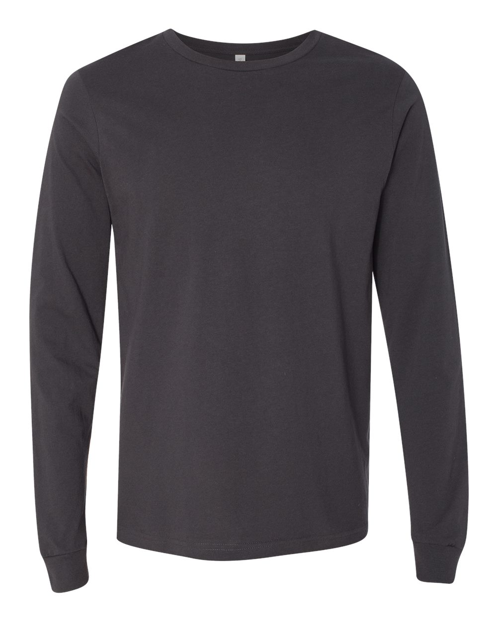 Unisex Jersey Long Sleeve Tee - Front - B05606082 - Dark Grey