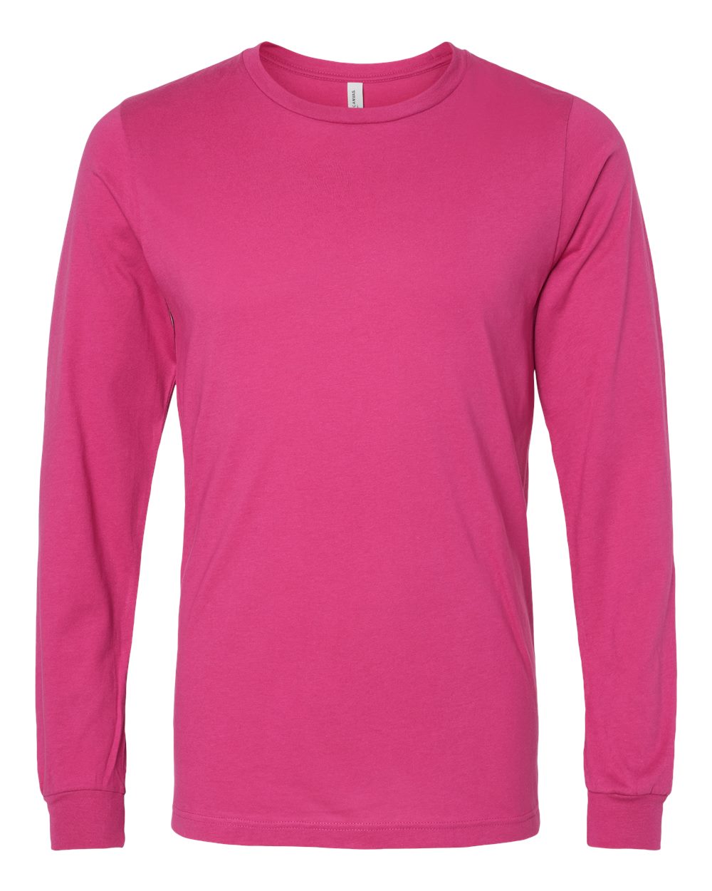 Unisex Jersey Long Sleeve Tee - Front - B05606112 - Berry