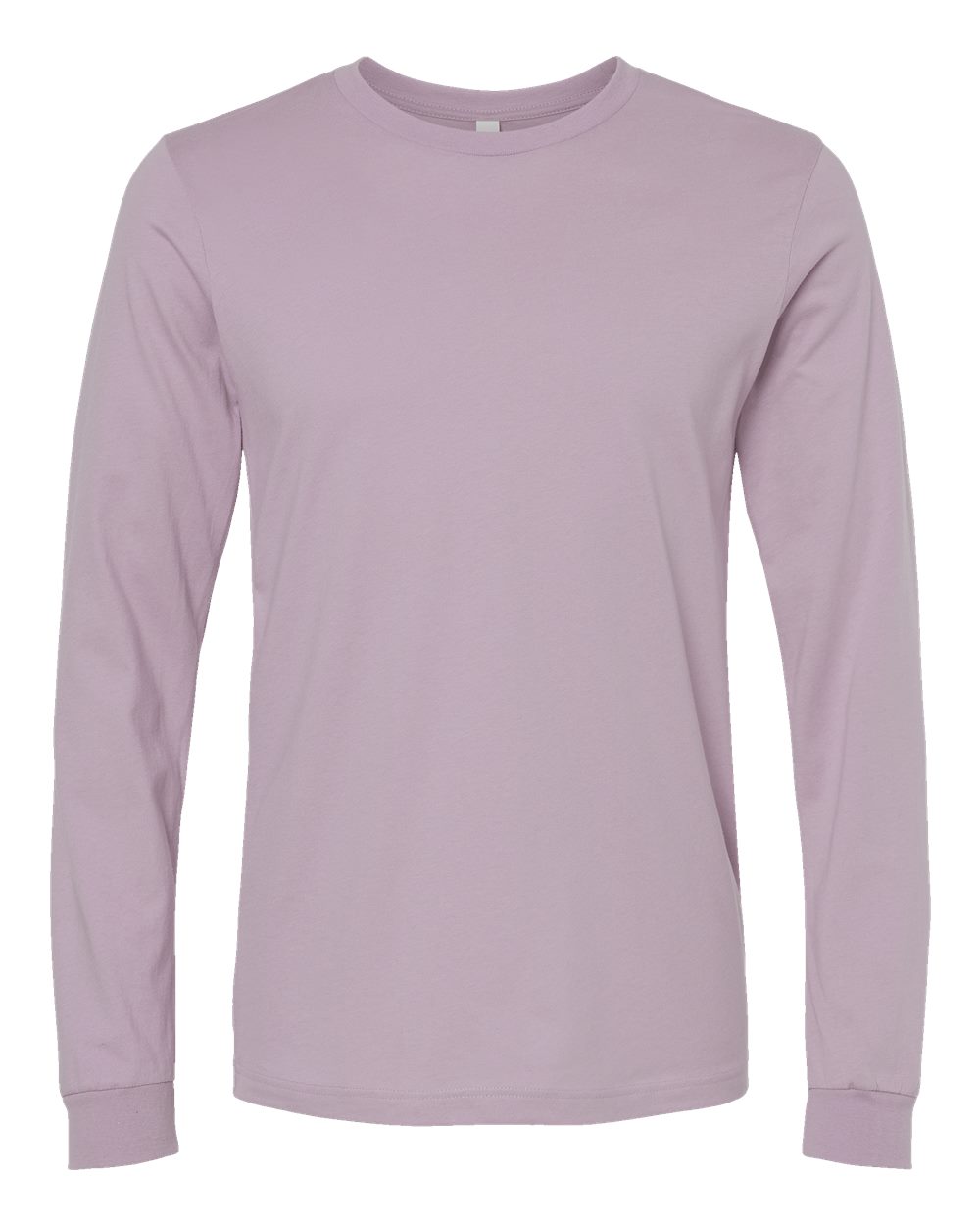 Unisex Jersey Long Sleeve Tee - Front - B05606292 - Light Violet