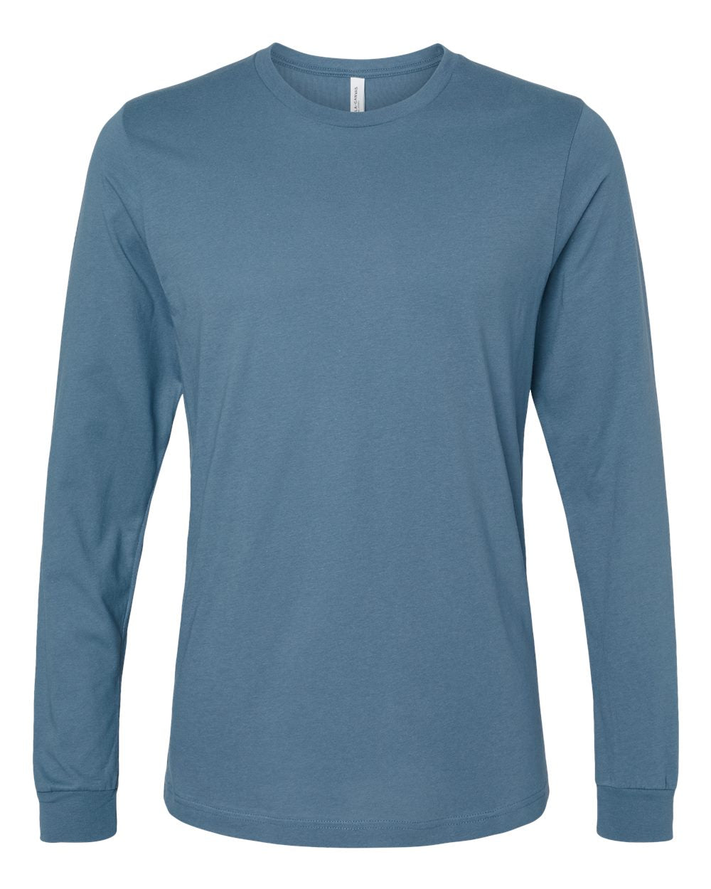Unisex Jersey Long Sleeve Tee - Front - B05606432 - Steel Blue