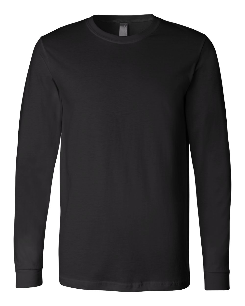 Unisex Jersey Long Sleeve Tee - Front - B05606502 - Black