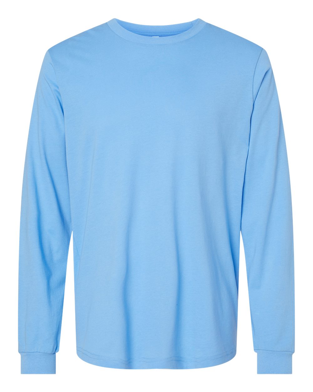 Unisex Jersey Long Sleeve Tee - Front - B05606512 - Carolina Blue