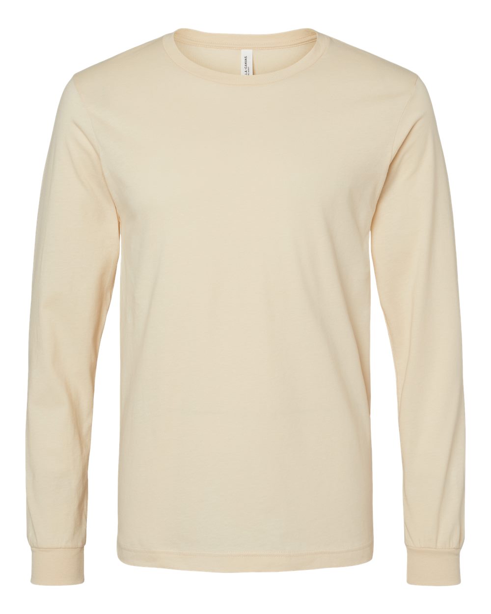 Unisex Jersey Long Sleeve Tee - Front - B05606552 - Soft Cream