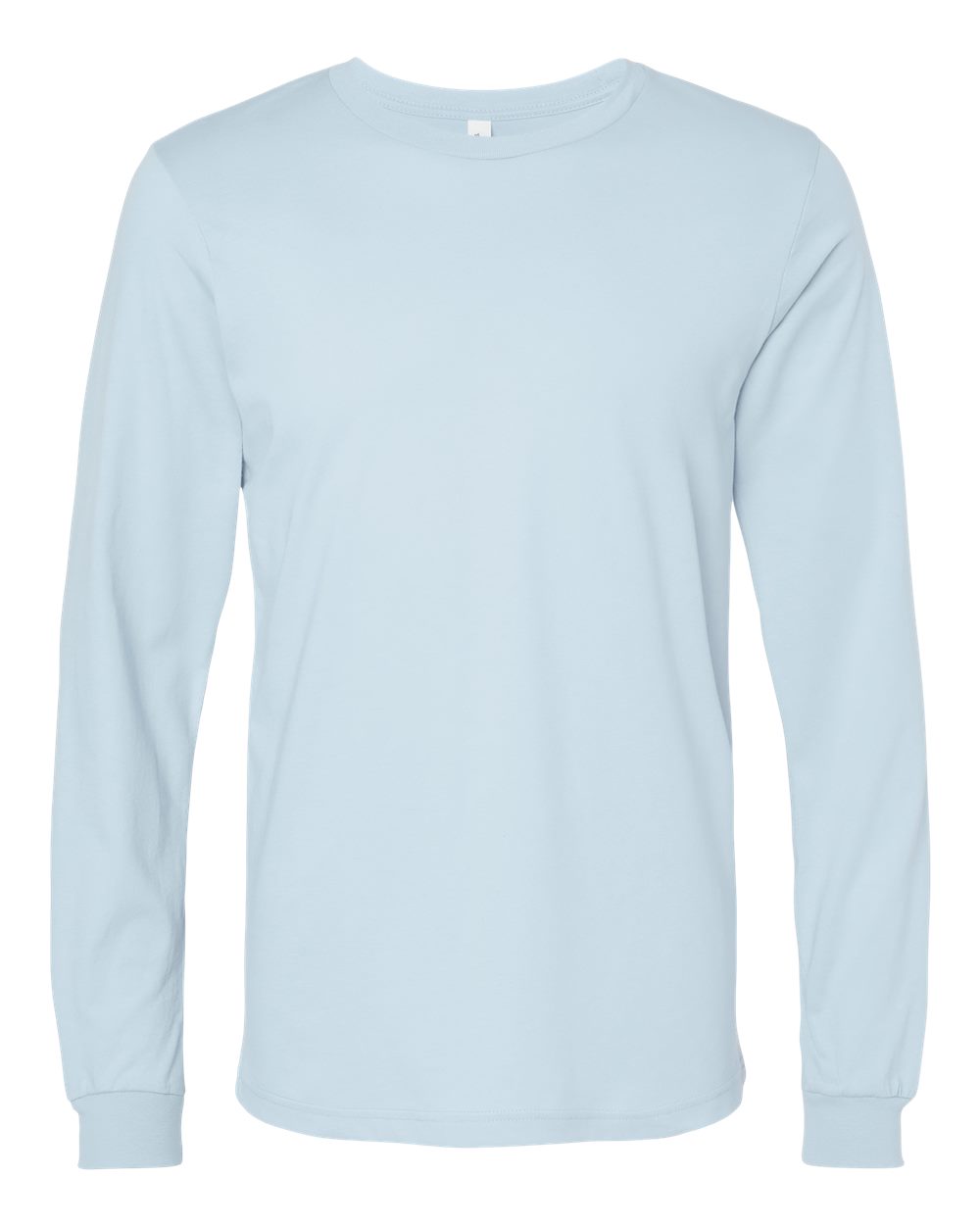 Unisex Jersey Long Sleeve Tee - Front - B05606582 - Baby Blue